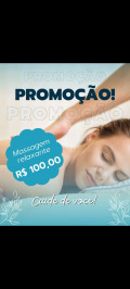 Cris massagista Olá,estou começando agora e estou com essa super promoção, espero atender a todos com muito carinho.