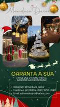 Manduco Decor e Arquitetura Transforme sua casa em um cenário mágico com as nossas árvores de Natal decoradas.
Alugue lindas e elegantes árvores de Natal  e adereços natalinos para celebrar a época mais especial do ano em grande estilo. 

Orçamentos via whatsapp (61) 98206-3927 em Brasília/DF.