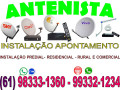 Antenista Parabólica Digital Brasilia TÉCNICO ANTENISTA
TRABALHO COM INSTALAÇÃO DE ANTENAS DE TODAS AS OPERADORAS – Parabólica 5G - Sky - Claro Tv - E Tv Digital.
INSTALAÇÕES DE ANTENAS COLETIVAS RESIDENCIAL, PREDIAL, CONDOMINIOS, E EMPRESAS PUBLICAS E PRIVADAS.
- Vivensis - Century - Elsys - Bedin - Parabólica
- MUDANÇA DE ENDEREÇO
- APONTAMENTO DE ANTENAS
- CABEAMENTO EM GERAL
- Cabeamento de Rede Internet 
LIGUE E FAÇA UM ORÇAMENTO 
WHATSAP - (61) 983331360 OU 993321234
TÉCNICO: MATIAS